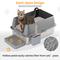 Show in main carousel: Wisfor Enclosed Toilet Leak-Proof Stainless Steel Cat Litter Box with Lid, Filter Pedal & Scoop, X-Large: 23.62-in slide 6 of 8