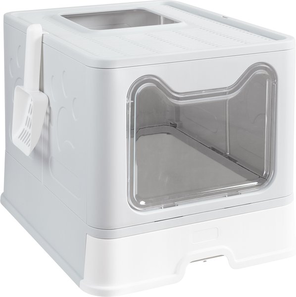 Wisfor Compact Enclosed Cat Litter Box with Scoop