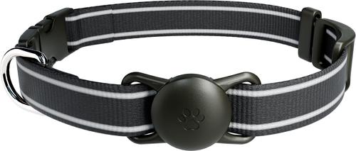 Show full view: Airpet Locator Tag with Collar Holder Silicone Dog Collar, Black, 8 to 10-in neck, 1-in wide slide 7 of 8