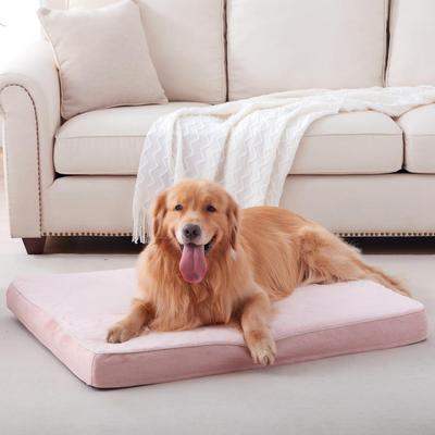 Show full view: LFC PETS Ultra Comfort Memory Foam Dog & Cat Bed with Removable Cover, Pink, Large slide 8 of 9