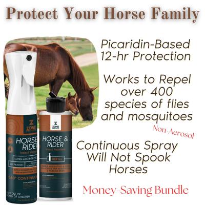 Show full view: Zone Protects Horse & Rider Fly & Insect Repellent Spray, 18-fl oz bottle slide 2 of 5