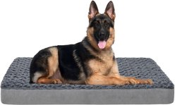 LFC PETS Orthopedic Memory Foam Dog & Cat Bed with Removable Cover, Grey, X-Large