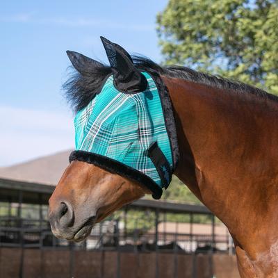 Show full view: Kensington Protective Products Horse Fly Mask with Fleece Ears & Forelock Hole, Atlantis, Large slide 2 of 8