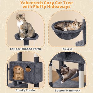 Yaheetech Multi-Level Cat Tree, 64.5-in, Dark Gray