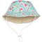 Show in main carousel: The Worthy Dog Watercolor Floral Bucket Dog Hat, Teal, X-Large slide 1 of 3