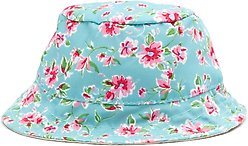 The Worthy Dog Watercolor Floral Bucket Dog Hat, Teal, Large slide 2 of 3