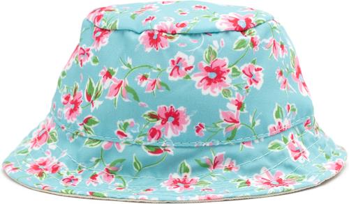 Show full view: The Worthy Dog Watercolor Floral Bucket Dog Hat, Teal, X-Large slide 2 of 3