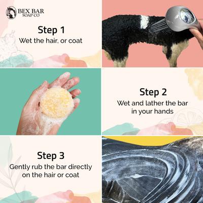 Show full view: Bex Bar Horse Shampoo, 3-oz bar, 3 count, Bergamot Breeze slide 4 of 6