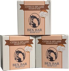 Bex Bar Horse Shampoo, 3-oz bar, 3 count, Citrus Splash