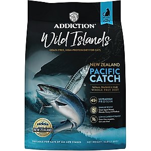 Addiction Premium Wild Islands Pacific Catch Seafood & Fish Grain-Free & High-Protein Dry Cat Food, 4-lb bag