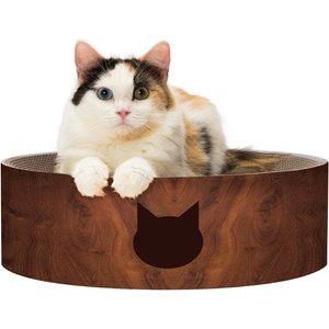 Necoichi Cozy Cat Scratcher Bowl Toy, Dark Cherry, Large