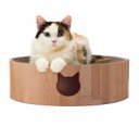 Necoichi Cozy Cat Scratcher Bowl Toy, Oak, Large