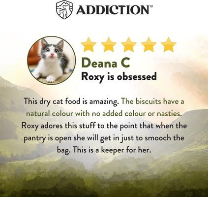 Show full view: Addiction Premium Wild Islands Highland Meat Recipe Grain-Free & High-Protein Dry Cat Food, 10-lb bag, 4-lb bag slide 5 of 11