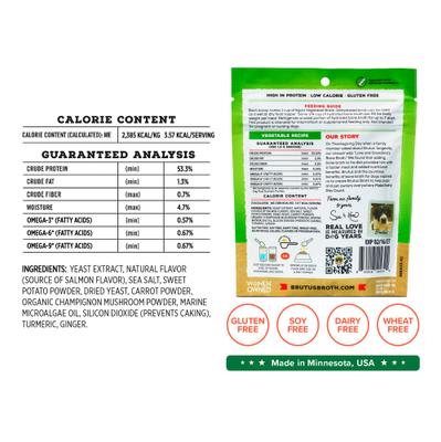 Show full view: Brutus Broth Skin & Coat Vegetable Broth Powder with Omega 3-6-9 Grain-Free Dog Supplements, 3.5-oz pouch slide 9 of 11