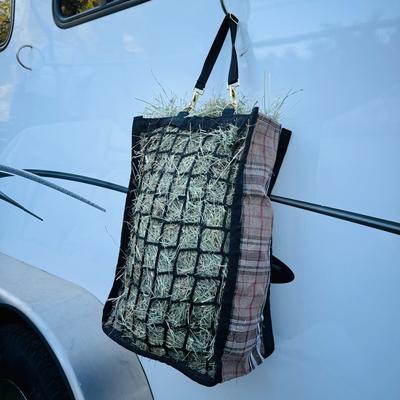 Show full view: Kensington Protective Products 1 Flake Deluxe Slow Feed Horse Hay Bag, Deluxe Black slide 2 of 5