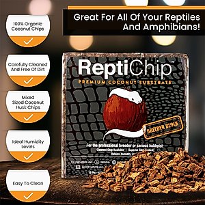 ReptiChip Compressed Coconut Chip Reptile Substrate, 72-qt block