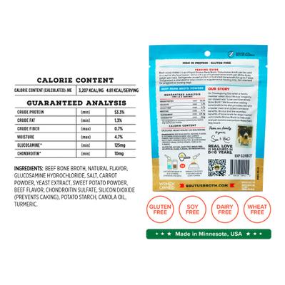 Show full view: Brutus Broth Hip & Joint Beef Bone Broth Powder with Glucosamine Dog Supplements, 3.5-oz pouch slide 9 of 11