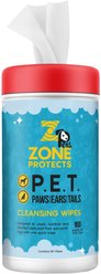 Zone Protects Pets P.E.T. Paws, Ears & Tails Pet Cleanser Wipes, 80 count