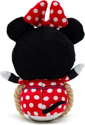 Show full view: Buckle-Down Disney Minnie Mouse Chibi Sitting with Rope Squeaky Plush Dog Toy, Black slide 3 of 5