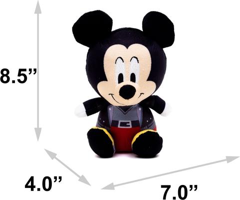 Show full view: Buckle-Down Disney Kingdom Hearts King Mickey Mouse Sitting Squeaky Plush Dog Toy, Black slide 4 of 4