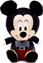 Buckle-Down Disney Kingdom Hearts King Mickey Mouse Sitting Squeaky Plush Dog Toy, Black