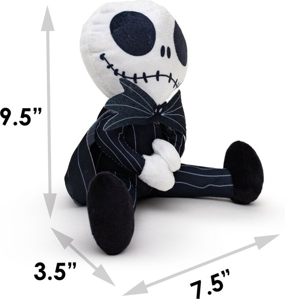 Show full view: Buckle-Down Disney The Nightmare Before Christmas Jack Sitting Squeaky Plush Dog Toy, Black slide 5 of 6