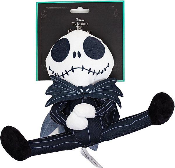 Show full view: Buckle-Down Disney The Nightmare Before Christmas Jack Sitting Squeaky Plush Dog Toy, Black slide 4 of 6