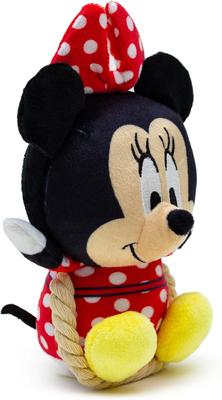 Show full view: Buckle-Down Disney Minnie Mouse Chibi Sitting with Rope Squeaky Plush Dog Toy, Black slide 2 of 5