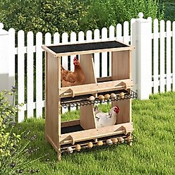 Coziwow 2-Tier Wooden Chicken Nesting Box for Hens