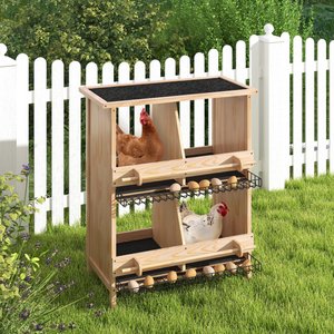 Coziwow 2-Tier Wooden Chicken Nesting Box for Hens