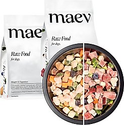 MAEV Weight & Digestion Human-Grade Raw Frozen Beef & Chicken Variety Pack Dog Food, 5-lbs Beef, 5-lbs Chicken
