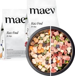 MAEV Skin & Coat Human-Grade Raw Frozen Beef & Chicken Variety Pack Dog Food, 5-lbs Beef, 5-lbs Chicken