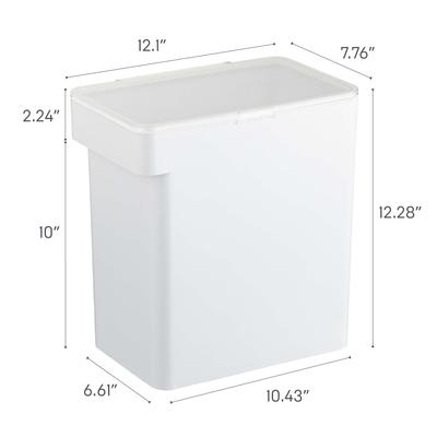 Show full view: Yamazaki Home Tower Airtight Pet Food Storage Container, White, Large: 3.2-gal slide 8 of 10