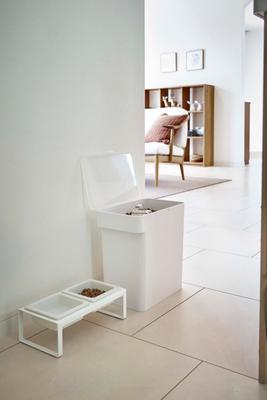 Show full view: Yamazaki Home Tower Airtight Pet Food Storage Container, White, Large: 3.2-gal slide 3 of 10