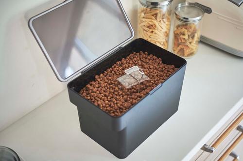 Show full view: Yamazaki Home Tower Airtight Pet Food Storage Container, Black, Medium: 1.6-gal slide 4 of 9