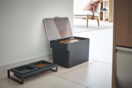 Show full view: Yamazaki Home Tower Airtight Pet Food Storage Container, Black, Medium: 1.6-gal slide 3 of 9