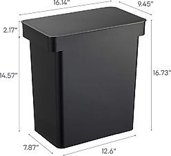 Yamazaki Home Tower Rolling Airtight Pet Food Storage Container, Black, X-Large: 6.6-gal slide 2 of 9