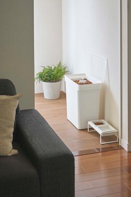 Show full view: Yamazaki Home Tower Rolling Airtight Pet Food Storage Container, White, X-Large: 6.6-gal slide 2 of 10