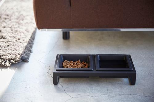 Yamazaki Home Tower Elevated Double Dog & Cat Bowl with Stand, 1.25-cup