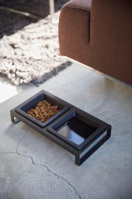Yamazaki Home Tower Elevated Double Dog & Cat Bowl with Stand, 1.25-cup