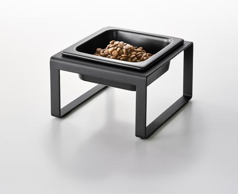 Show full view: Yamazaki Home Tower Elevated Single Dog & Cat Bowl with Stand, 1.25-cup, Black, Tall slide 6 of 8
