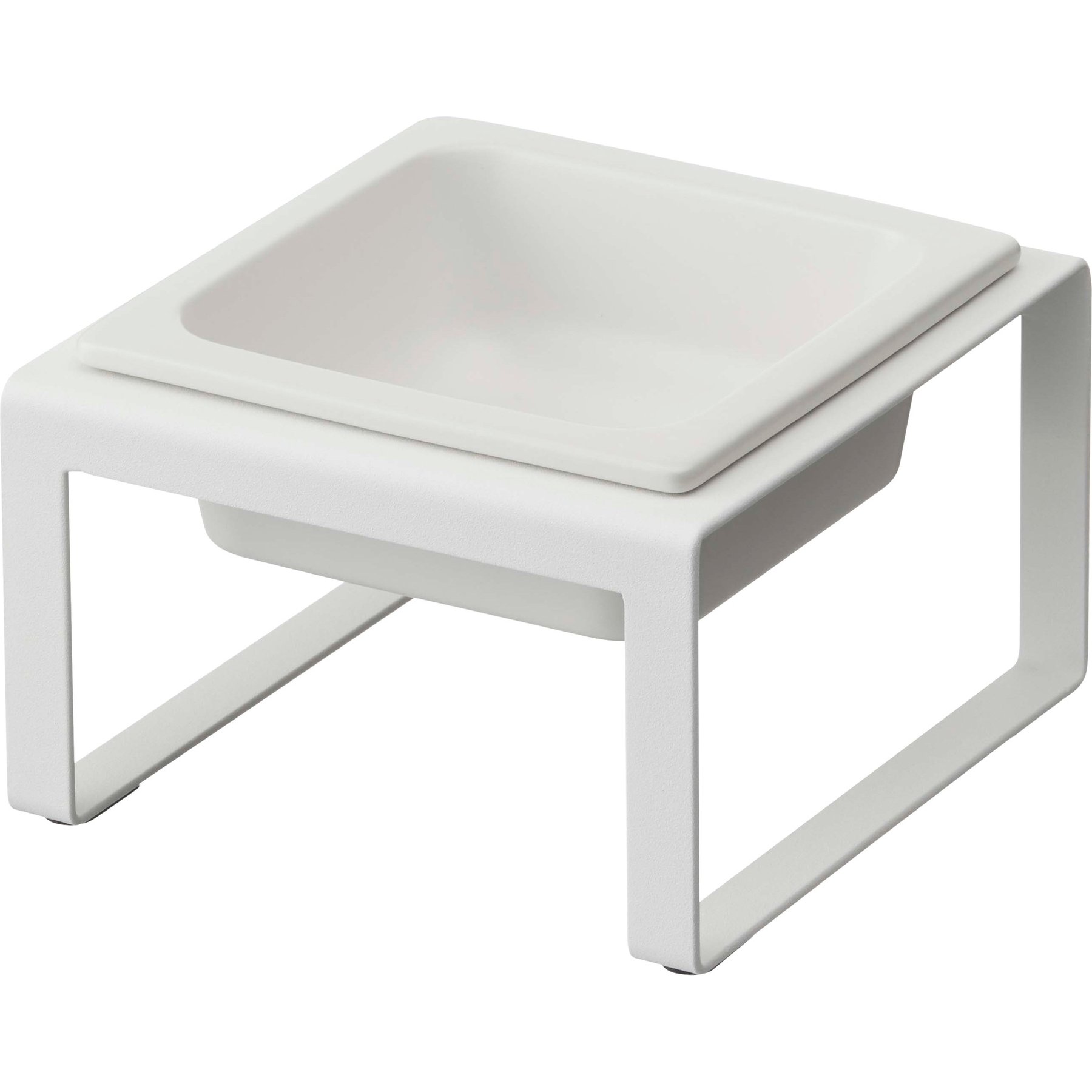 Yamazaki Home Tower Elevated Single Dog & Cat Bowl with Stand, 1.25-cup, White, Tall
