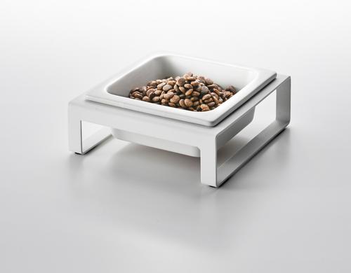 Show full view: Yamazaki Home Tower Elevated Single Dog & Cat Bowl with Stand, 1.25-cup, White, Short slide 5 of 8