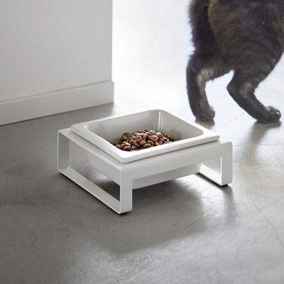 Show full view: Yamazaki Home Tower Elevated Single Dog & Cat Bowl with Stand, 1.25-cup, White, Short slide 2 of 8
