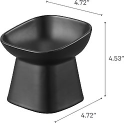 Yamazaki Home Tower Tilted Elevated Dog & Cat Bowl, 6.7-oz, Black slide 2 of 9