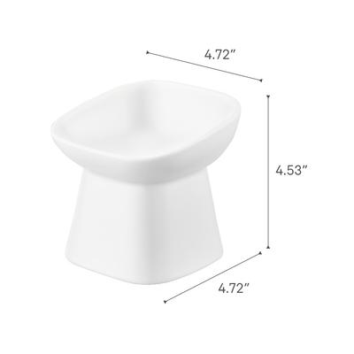 Show full view: Yamazaki Home Tower Tilted Elevated Dog & Cat Bowl, 6.7-oz, White slide 9 of 10