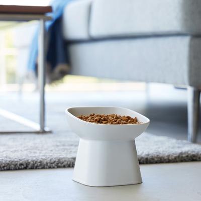 Show full view: Yamazaki Home Tower Tilted Elevated Dog & Cat Bowl, 6.7-oz, White slide 7 of 10