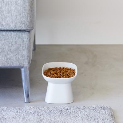 Show full view: Yamazaki Home Tower Tilted Elevated Dog & Cat Bowl, 6.7-oz, White slide 4 of 10