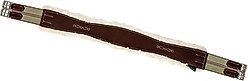 M. Toulouse Shaped Leather Sheepskin Lined Horse Girth, Chocolate, 38-in