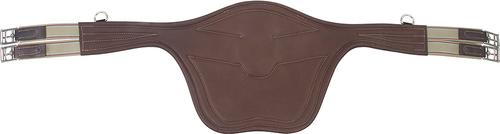 Show full view: M. Toulouse Platinum Padded Leather Horse Belly Guard Jumper Girth, Chocolate, 48-in slide 2 of 2